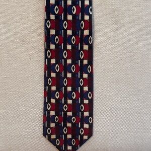 Cachet Red and Blue Geometric Tie